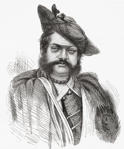 Jayajirao Scindia, Maharajah of Gwalior, illustration from 